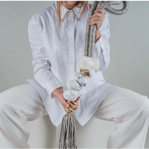 Colar Howlita Branca